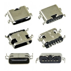 Гнездо USB Type-C 6pin t=1.2mm угловое C-21 Гнездо USB Type-C 6pin t=1.2mm угловое C-21