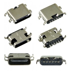 Гнездо USB Type-C 6pin t=1.6mm угловое C-22 Гнездо USB Type-C 6pin t=1.6mm угловое C-22