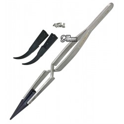 Пинцет монтажный, обратный, Jakemy JM-T10-12, антистатический, 2в1, изогнутый и прямой Пинцет монтажный, обратный, Jakemy JM-T10-12, антистатический, 2в1, изогнутый и прямой