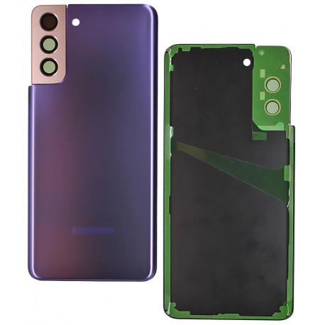 Задня панель корпуса для Samsung G996 Galaxy S21 Plus 5G, фіолетовий, із склом камери, Phantom Violet