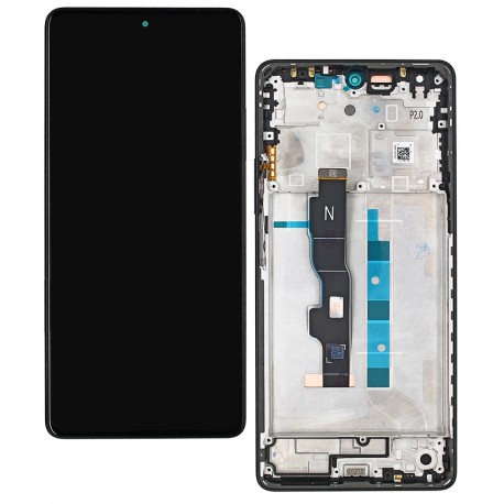 Дисплей для Xiaomi Redmi Note 13 5G, черный, с рамкой, High quality, (OLED)