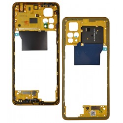 Средняя часть корпуса для Xiaomi Poco X4 Pro, желтая