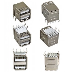 Гнездо USB-AF двойное угловое USB-24 Гнездо USB-AF двойное угловое USB-24