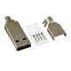 Штекер USB тип A на кабель мет. корпус CN-17-04