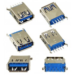Гнездо USB-30-01-FD-180 на плату прямое DIP Гнездо USB-30-01-FD-180 на плату прямое DIP