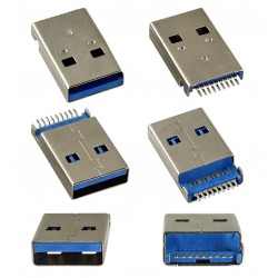 Штекер USB-30-01-FS на плату SMD бронза Штекер USB-30-01-FS на плату SMD бронза