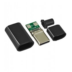 Штекер з тригером USB Type-C 2pin у корпусі PD 9V чорна R5-1 Штекер з тригером USB Type-C 2pin у корпусі PD 9V чорна R5-1