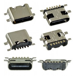 Гніздо USB Type-C 6pin кутове C-02 Гніздо USB Type-C 6pin кутове C-02