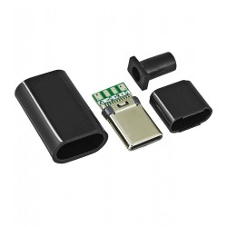 Штекер USB Type-C 4pin в корпусе на кабель CN-18-07 Штекер USB Type-C 4pin в корпусе на кабель CN-18-07