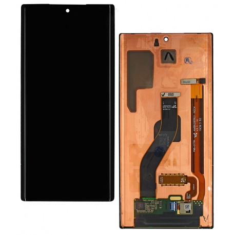 Дисплей Samsung N970F Galaxy Note 10, черный, с сенсорным экраном (дисплейный модуль), оригинал (переклеено стекло)