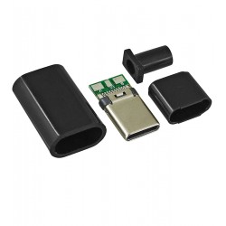 Штекер USB Type-C 3pin у корпусі на кабель XY-7-A Штекер USB Type-C 3pin у корпусі на кабель XY-7-A