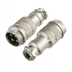 Цилиндрический разъем GX16 16M-4, 4 pin, 7A 125V Цилиндрический разъем GX16 16M-4, 4 pin, 7A 125V