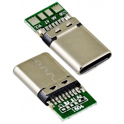 Конектор Type-C на платі (male/штекер), без корпусу Конектор Type-C на платі (male/штекер), без корпусу
