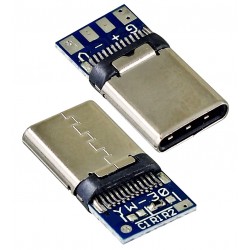 Конектор Type-C на платі (male/штекер), без корпусу Конектор Type-C на платі (male/штекер), без корпусу