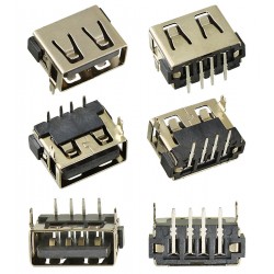Гніздо USB-AF short body 10mm H=6.3mm USB-33 Гніздо USB-AF short body 10mm H=6.3mm USB-33