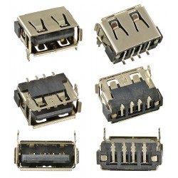 Гнездо USB-AF short body 10mm H=6.3mm USB-38 Гнездо USB-AF short body 10mm H=6.3mm USB-38