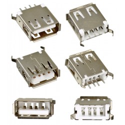 Гнездо USB-AF на плату прямое H=13.7mm USB-11 Гнездо USB-AF на плату прямое H=13.7mm USB-11