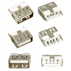Гніздо USB-AF пряме H=11mm USB-59