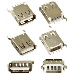 Гніздо USB-AF на плату пряме H=15mm CN-69