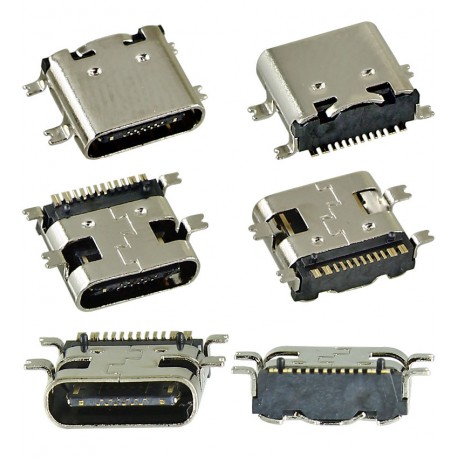 Гніздо USB Type-C 16pin кутове C-06