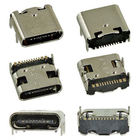 Гнездо USB Type-C 16pin V3.1 угловое C-01