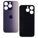 Задняя панель корпуса для Apple iPhone 14 Pro, фиолетовый, без снятия рамки камеры, big hole