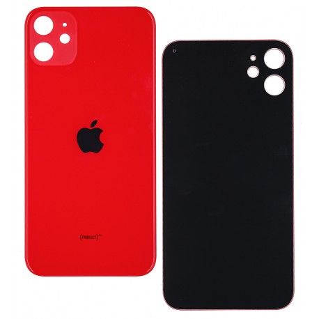 Задня панель корпусу iPhone 11, червона, зі зняттям рамки камери, small hole