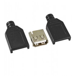Гнездо USB-A с корпусом USBAF-COVER Гнездо USB-A с корпусом USBAF-COVER